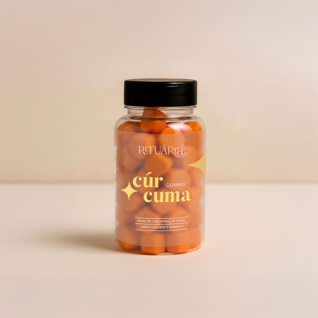 Gummies de Cúrcuma Rituária – Sabor Damasco com Gengibre