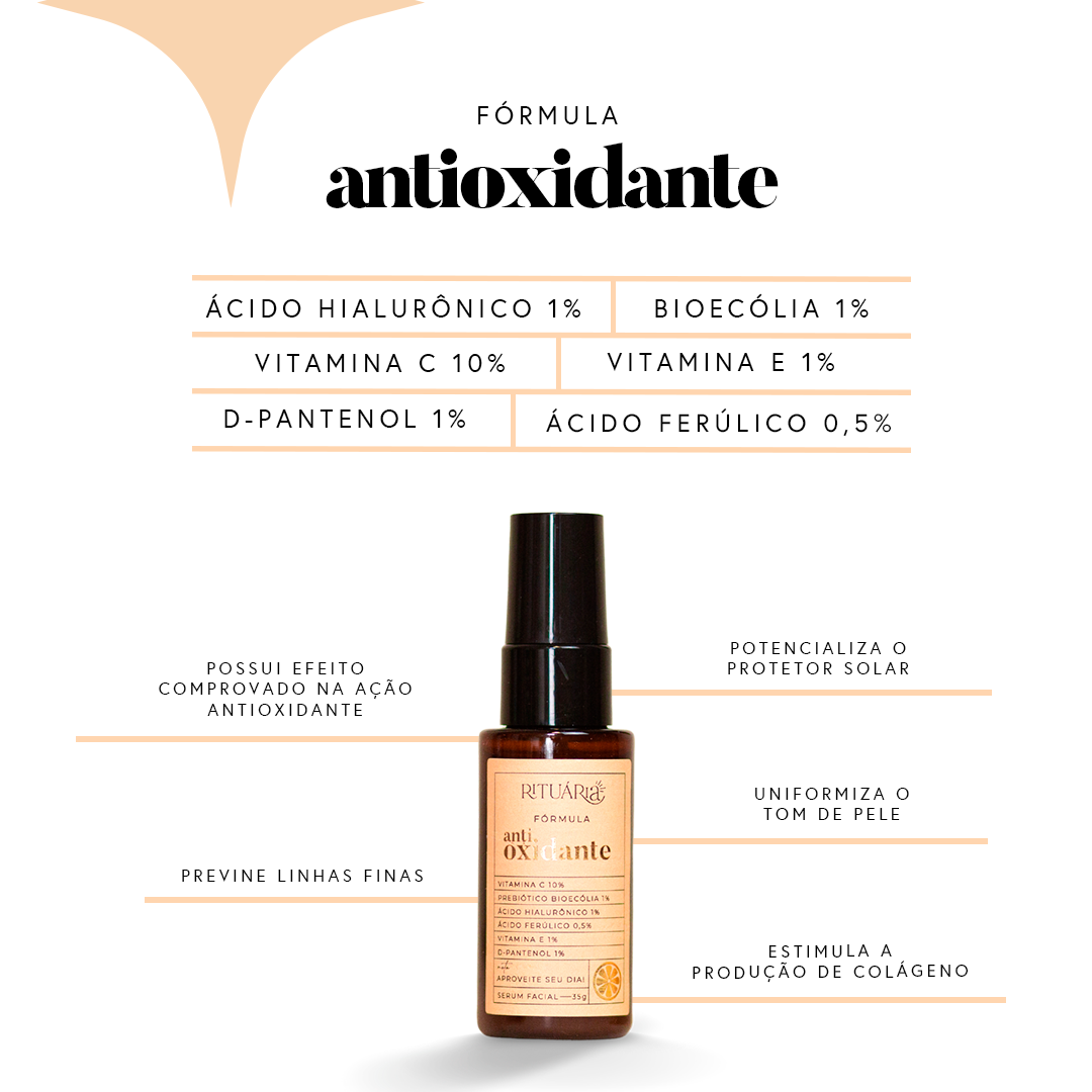 Antioxi Nutri 90 cps (3 meses) + Antioxidante Tópico com vitamina C