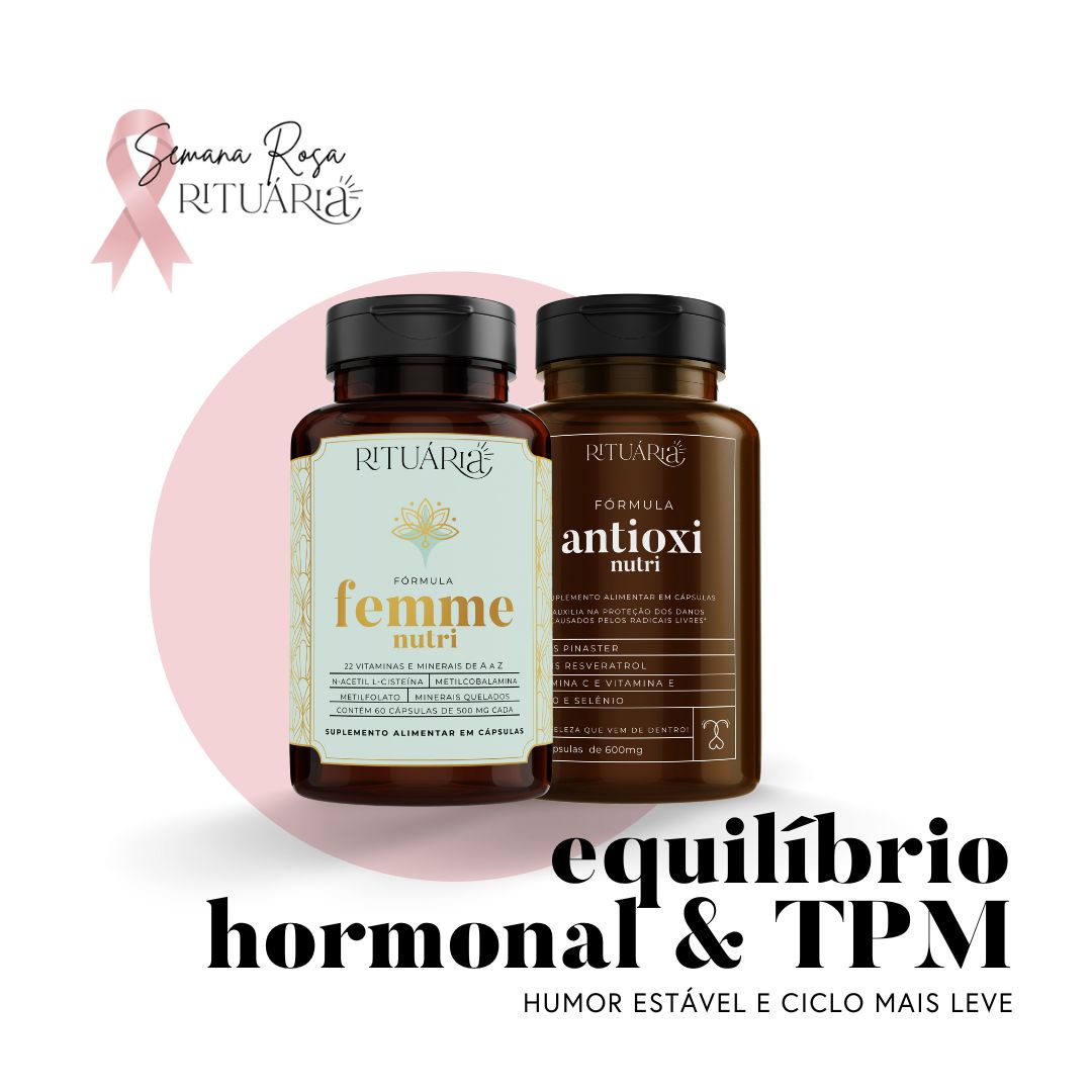 Fórmula Femme + Antioxi Nutri 30 dias (Equilíbrio Hormonal & TPM)