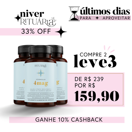 3x Fórmulas 4Mag (Transformação em 90 dias)