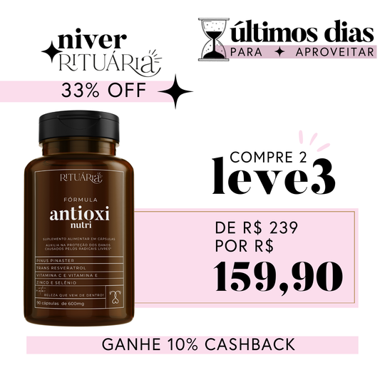 Fórmula Antioxi Nutri – Protetor Solar Oral (90 cápsulas – 3 meses)