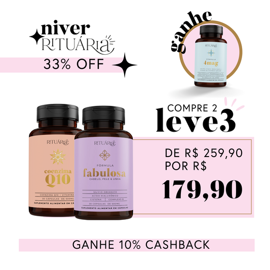 Kit Coenzima Q10 + Fórmula Fabulosa + Fórmula 4Mag