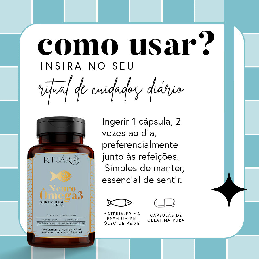 Fórmula Neuro Ômega 3 (Super DHA) - 60 cápsulas