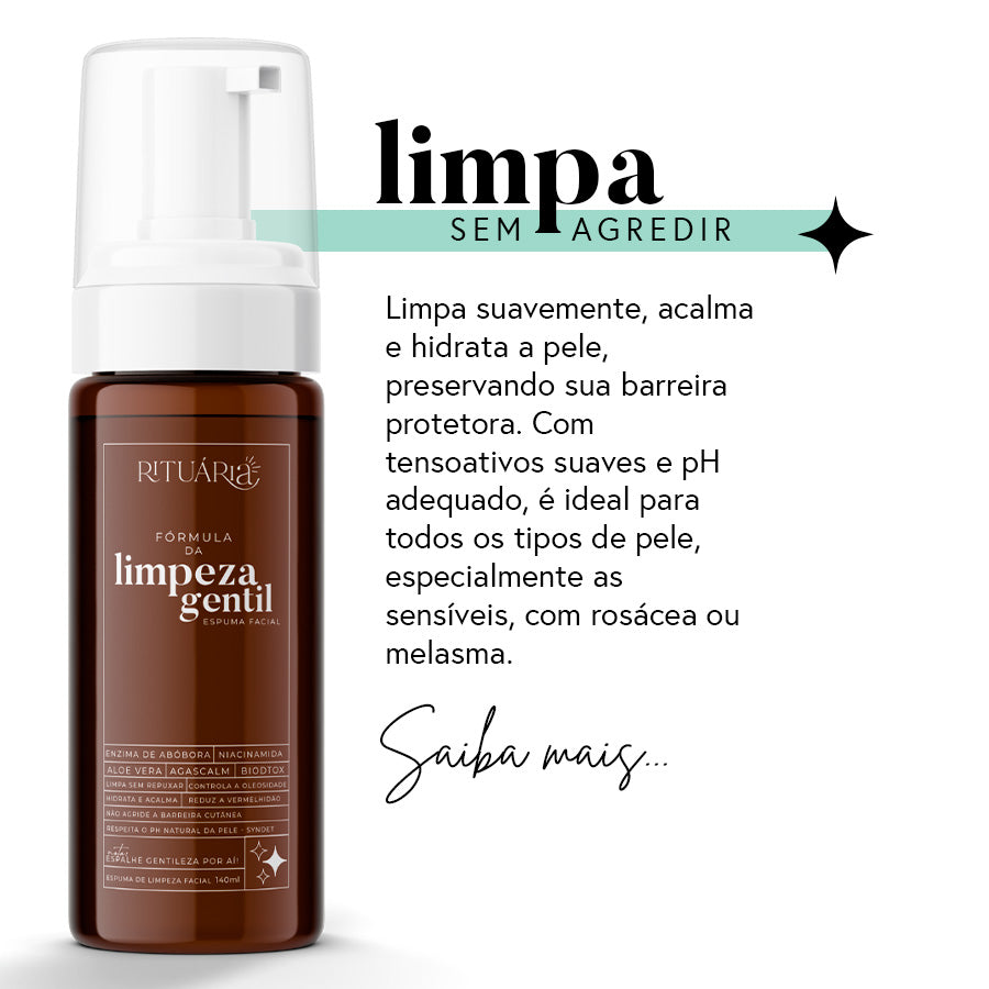 Fórmula da Limpeza Gentil (Mousse Facial / Sabonete Syndet) | 140 ml
