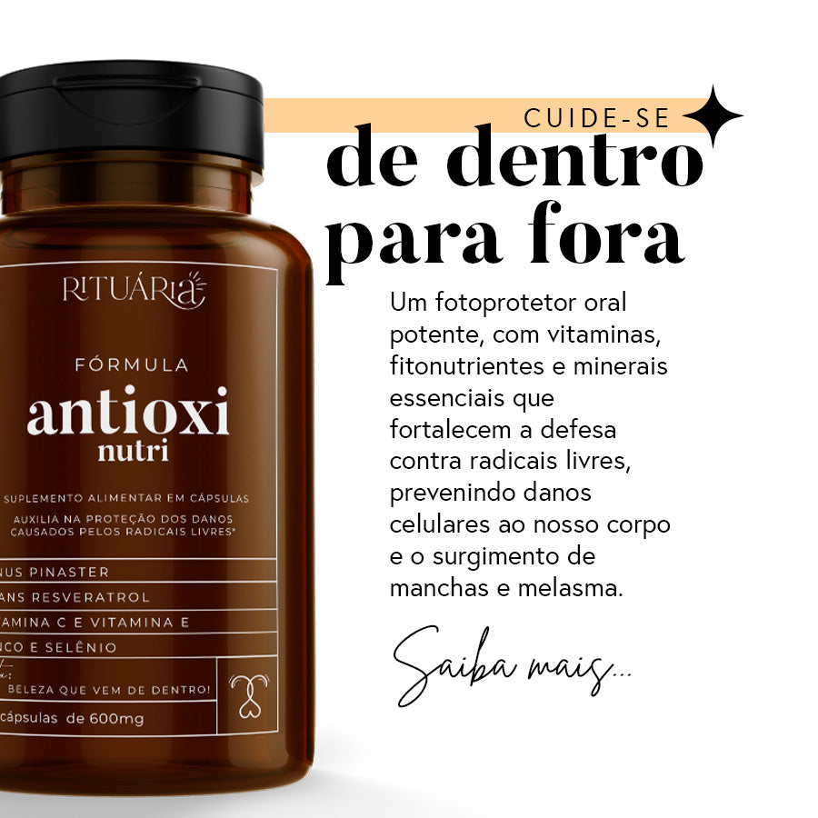 Fórmula Antioxi Nutri - Protetor Solar Oral - 30 cápsulas
