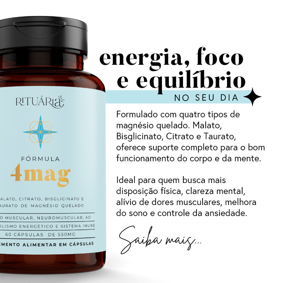 Fórmula 4Mag (Magnésio) - 30 dias