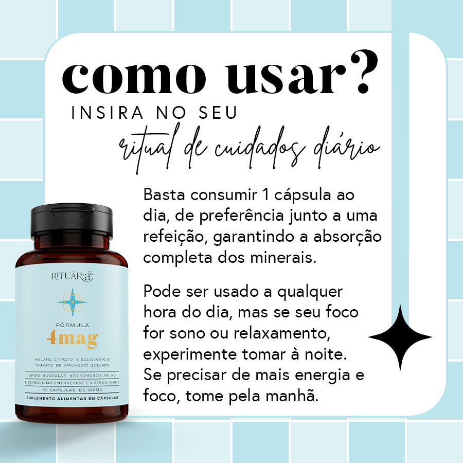 Fórmula 4Mag (Magnésio) - 30 dias