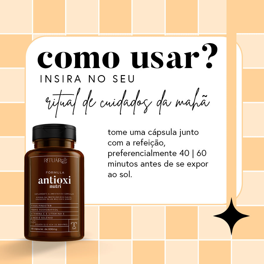Fórmula Antioxi Nutri - Protetor Solar Oral - 30 cápsulas