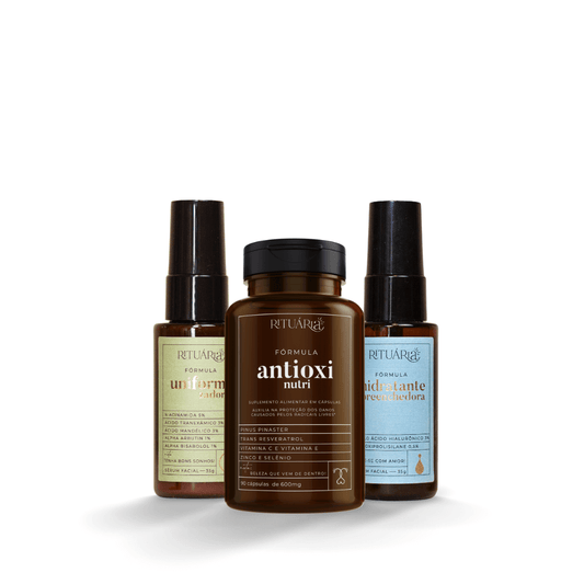 Antioxi Nutri 90 cápsulas + Uniformizadora + Hidratante Preenchedora