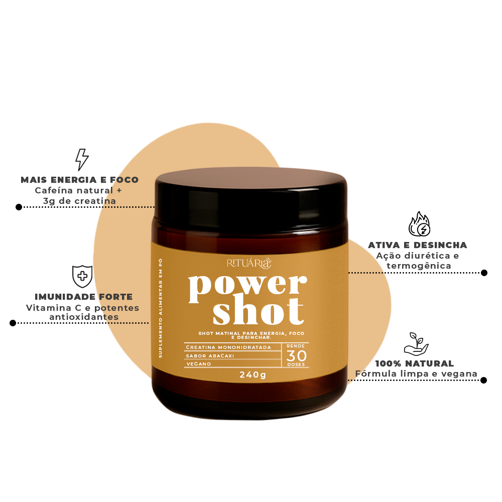 Power Shot com Creatina - Sabor Abacaxi